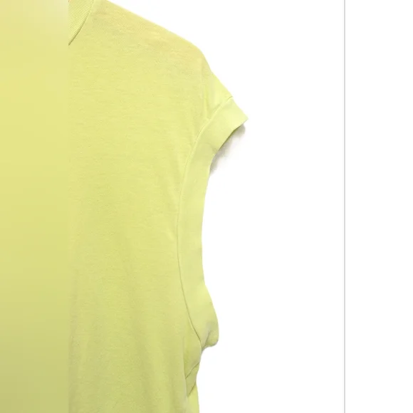 The Great Square Tee Shirt Boxy Cropped Crew Neck Lime Zest Green Yellow Size L - Picture 5 of 8